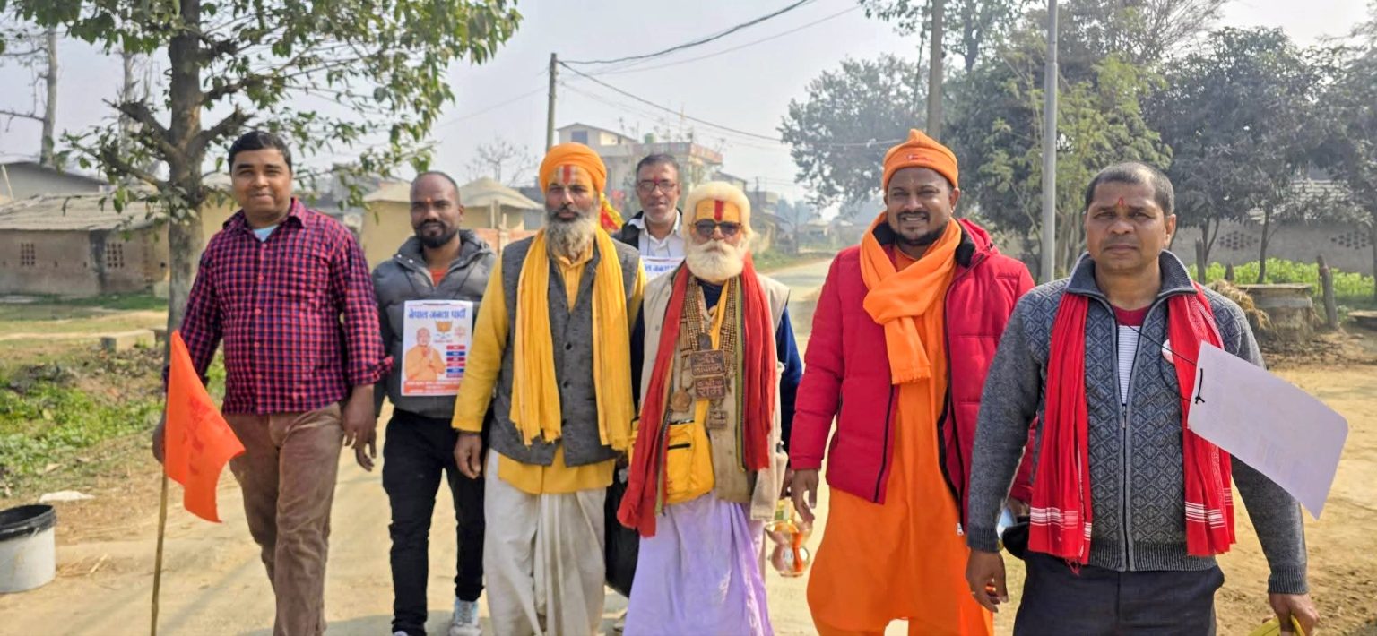 बहुदरमाई–४ मा नेपाल जनता पार्टीको घरदैलो, ‘हर घर कमल’ नारासहित मतदातासँग भेटघाट